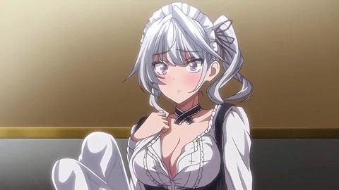 Anime hentai, japanese maid, censored hentai