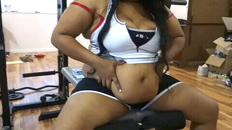 Aunty gym, aunty workout, fat indian