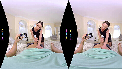 VR experience with European MILF Caroline Ardolino caught in the act