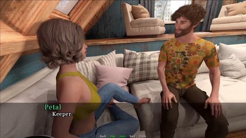 She man, presenting, falling