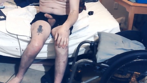 Sensual leg transfers in a wheelchair - Foot fetish delight with a kinky twist!