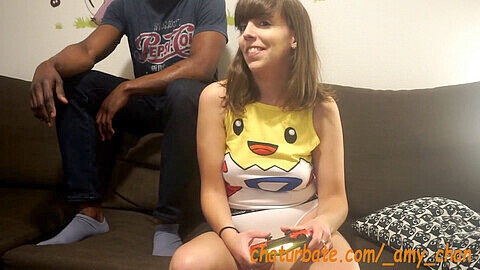 Gamer wife caught having threesome with her husband's black friend
