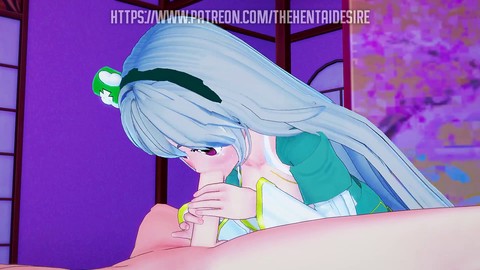 Koikatsu girl gives blowjob in hot hentai scene