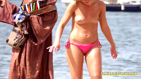Beach voyeur teen topless, toplesd beach, beach bra