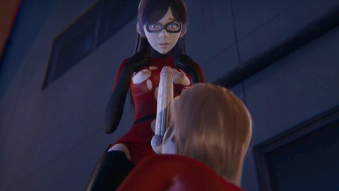 Futa Incredibles - Violet gets filled with cum by Helen Parr - 3D adult animation