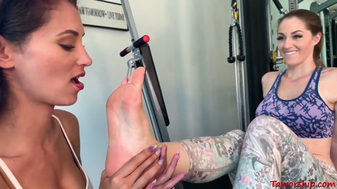 Terra Mizu explores the art of lesbian foot fetish with her female partner