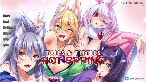 "Tails and knockers steamy Spring" Episode 1: Ein wildes Gruppenabenteuer in den heißen Quellen