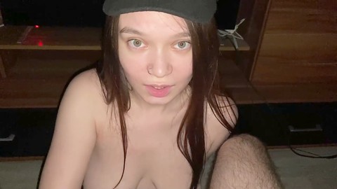 Juliasayho takes a huge cock down her throat and swallows every drop