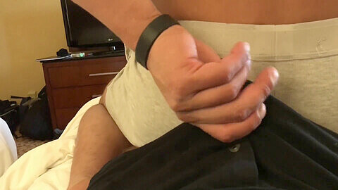 Muscle god shows dominance in worship session with edging and handjob