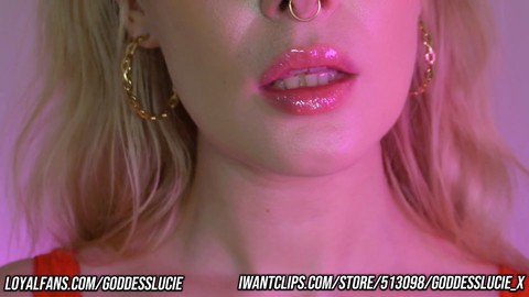 Lip worship, sensual domination, eye contact