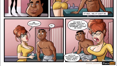 Comics interracial, comic story, dessin animé anal