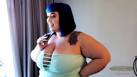 Blue hair, trimmed, adult toys