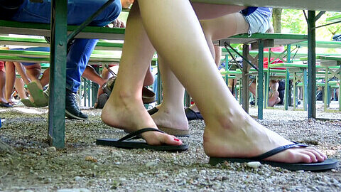 Italian, candid feet, candid