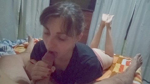 POV blowjob with a touch of foot fetish