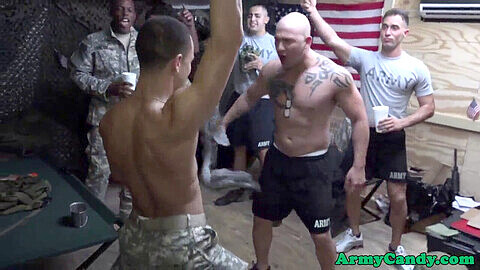 Military orgy party, gay party, amateur gay