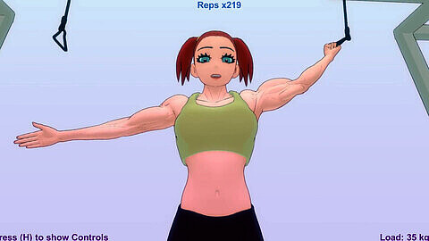 Muscle girl, girls flexing biceps, female biceps