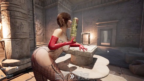 Lara croft anal, nude game, statue