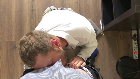 Mars Barcelona, employee of the year, receives a huge facial cumshot from their boss!