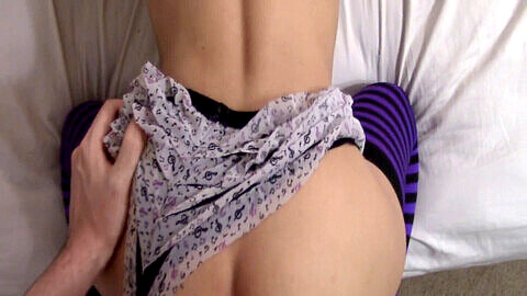 Panties to the side, stockings, all internal
