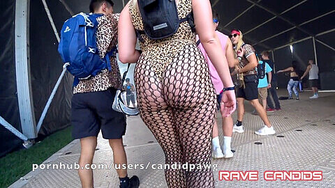 Rave candid booty, candid ass, rave candids