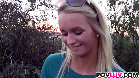 Teen hottie Emily Austin gets fucked hard while hiking in POV life video