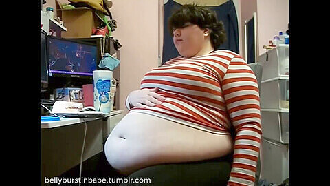 Big belly, chubby girl, fetish