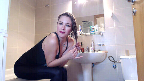 Ass fetish while in the bathroom - sexy ass tease EroticTanya