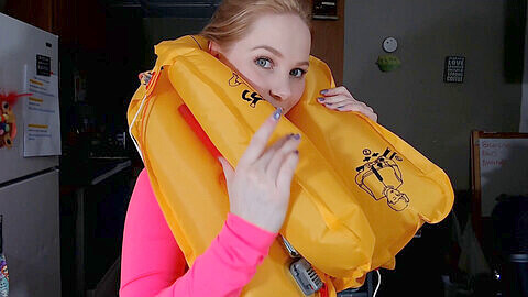 Inflating an Airplane Life Vest