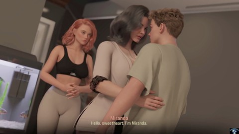 Stepmother animated sex in a 3D game with Porngame111