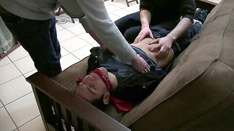 Men tied and tickled, men bound and gagged, teen guy tickled