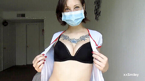 Nurse mask, nurse mask injection, masked nurse handjob