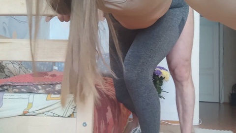 While my husband was at work, the personal trainer ripped off my leggings and fucked me hard