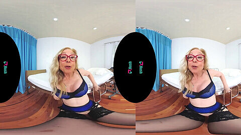 VRHUSH - Mature Nina Hartley gives intimate lovemaking lessons and JOI in VR 180