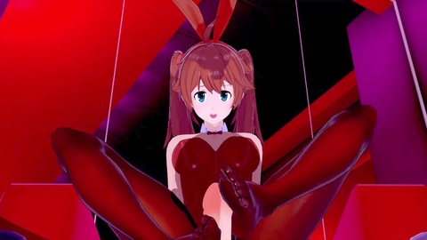 La voluptuosa belleza Bunny cumple su fantasía sexual de ninfas en la versión hentai en 3D de Darling in the Franxx.