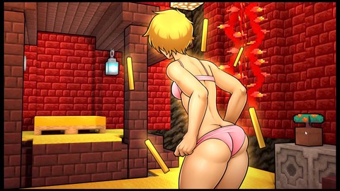 Parody scene of a playful undressing and satisfaction