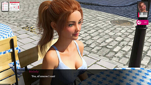 Gioco PC Melody - Giovane bellezza in 3DCG in una sessione di gioco calda