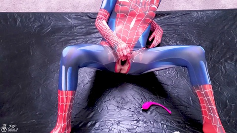 Latex vacbed, spider girl, kink