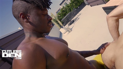 Hot rooftop breeding session with Tryp Bates and Marcel Eugene for Cutler's Den