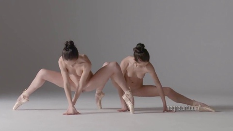 Naked ballet, girls love, lovely nude