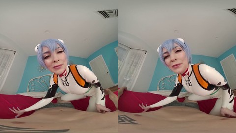 Ayanami, latex anime cosplay, 3d