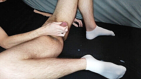 Ankle socks, jerk, ejaculation