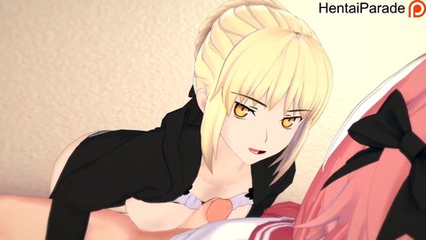 Saber Alter from Fate Grand Order gets hardcore pounding in uncensored FGO hentai