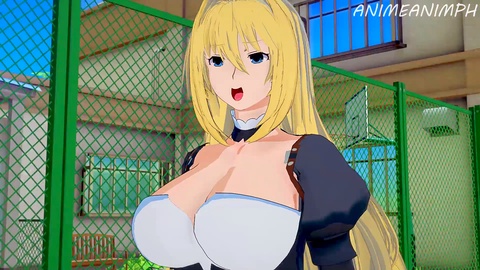 3D uncensored anime porn featuring Sekirei's Tsukiumi getting fucked hard from behind and creampied