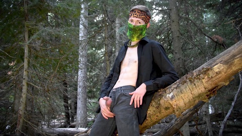Gay joi, fetish, gay in forest