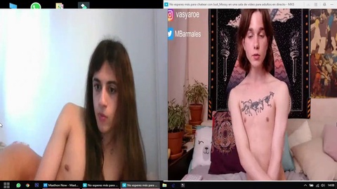 Gay, skinny twink, gay in webcam