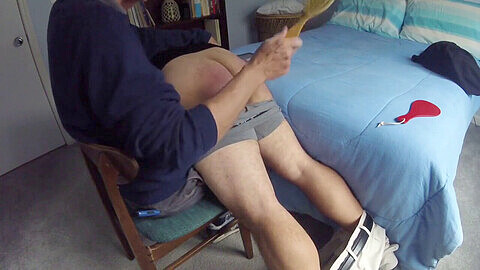 First-timer gets smacked for his attitude problem in OTK spanking punishment!