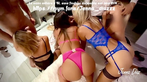 Massive 8-person orgy in Cap d'Agde featuring 4 horny girls and 4 lucky guys!