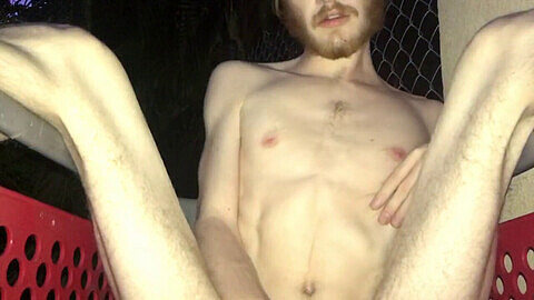 Twink exhibitionist, gay caught outdoor, exhibitionist