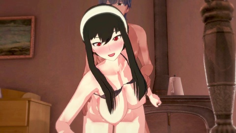 Yor Forger - Orgie ardente in manga porno giapponese in 3D