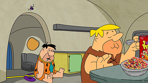 Flintstones, cartoon, cheating